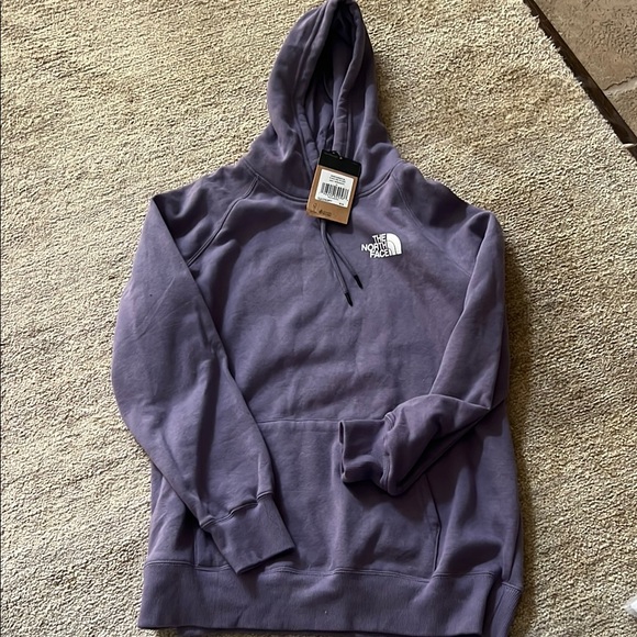 The North Face Purple Fleece Hoodie Relaxed Fit - Picture 1 of 3